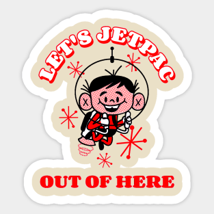 Jetpac Out of Here Sticker